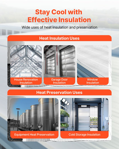 Double Reflective Insulation Sheet, 16PCS Double-Sided Aluminum Foil Radiant Barrier, 6mm 1.22 m x 0.61 m, Dual-Layer Air Bubble Heat Reflective Shield, Thermal Insulation Rolls