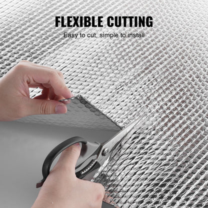 Double Reflective Insulation Roll - 3.05m x 1.22m Radiant Barrier Silver Film