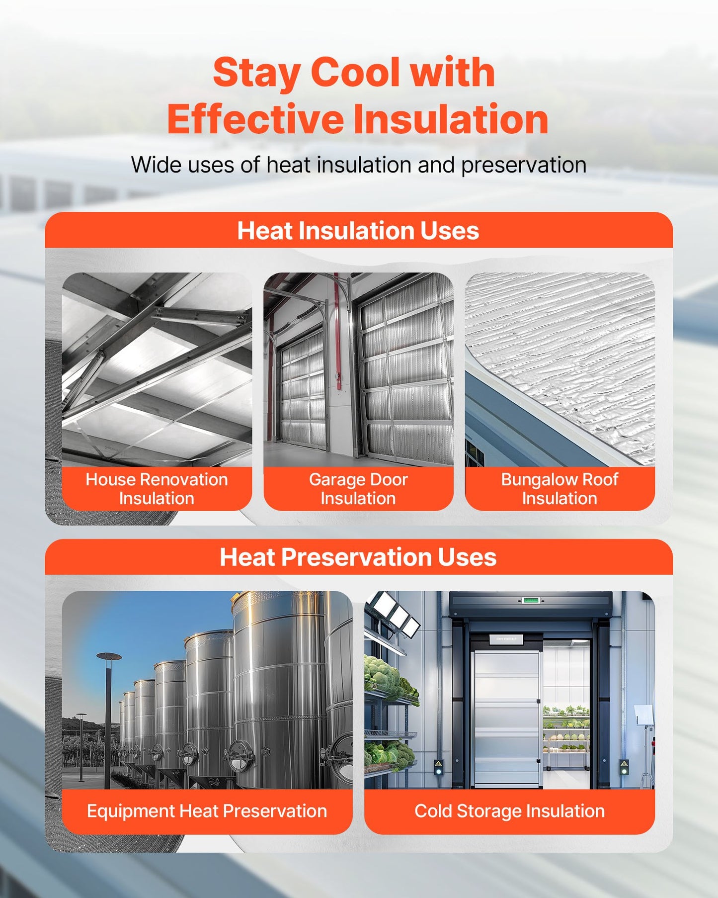 Reflective Insulation Roll, Double-Layer Air Bubble Radiant Barrier, 6mm 30.48 m x 1.22 m, Aluminum Foil White PE Film Heat Reflective Shield, Thermal Insulation Roll for Garage Door Window RV Roofs