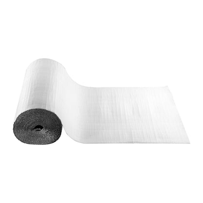 Reflective Insulation Roll, Double-Layer Air Bubble Radiant Barrier, 6mm 30.48 m x 1.22 m, Aluminum Foil White PE Film Heat Reflective Shield, Thermal Insulation Roll for Garage Door Window RV Roofs