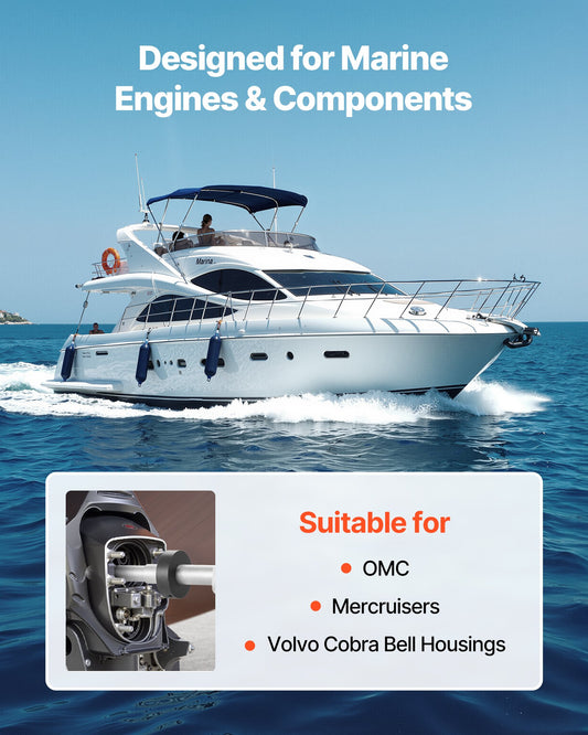 Mercruiser Alignment Tool & Gimbal Bearing Puller Set, Compatible with Mercruisers, OMC, Volvo Cobra Bell Housings, Engine Alignment Tool, Bearing Puller Seal Bellow Expander Tools Installer