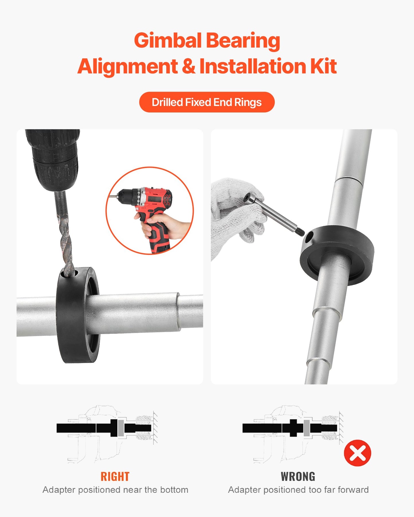 Mercruiser Alignment Tool & Gimbal Bearing Puller Set, Compatible with Mercruisers, OMC, Volvo Cobra Bell Housings, Engine Alignment Tool, Bearing Puller Seal Bellow Expander Tools Installer