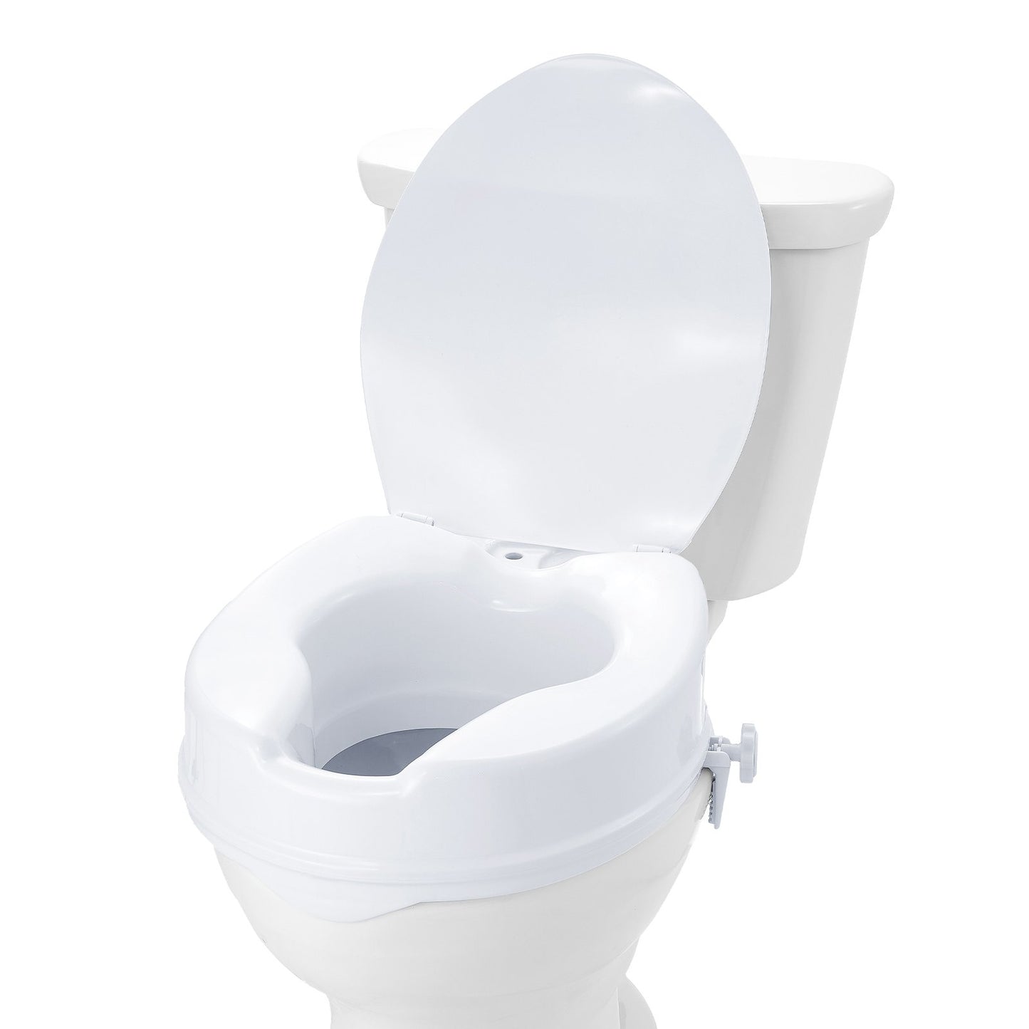 VEVOR Raised Toilet Seat, 100 mm Height Raised, 136 kg Weight Capacity, Universal