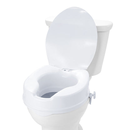 VEVOR Raised Toilet Seat, 100 mm Height Raised, 136 kg Weight Capacity, Universal