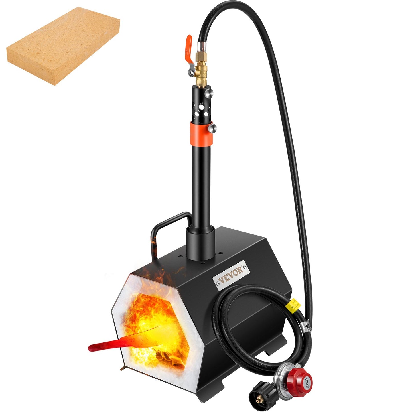 VEVOR Propane Forge Portable, Single Burner Tool and Knife Making, Large Capacity