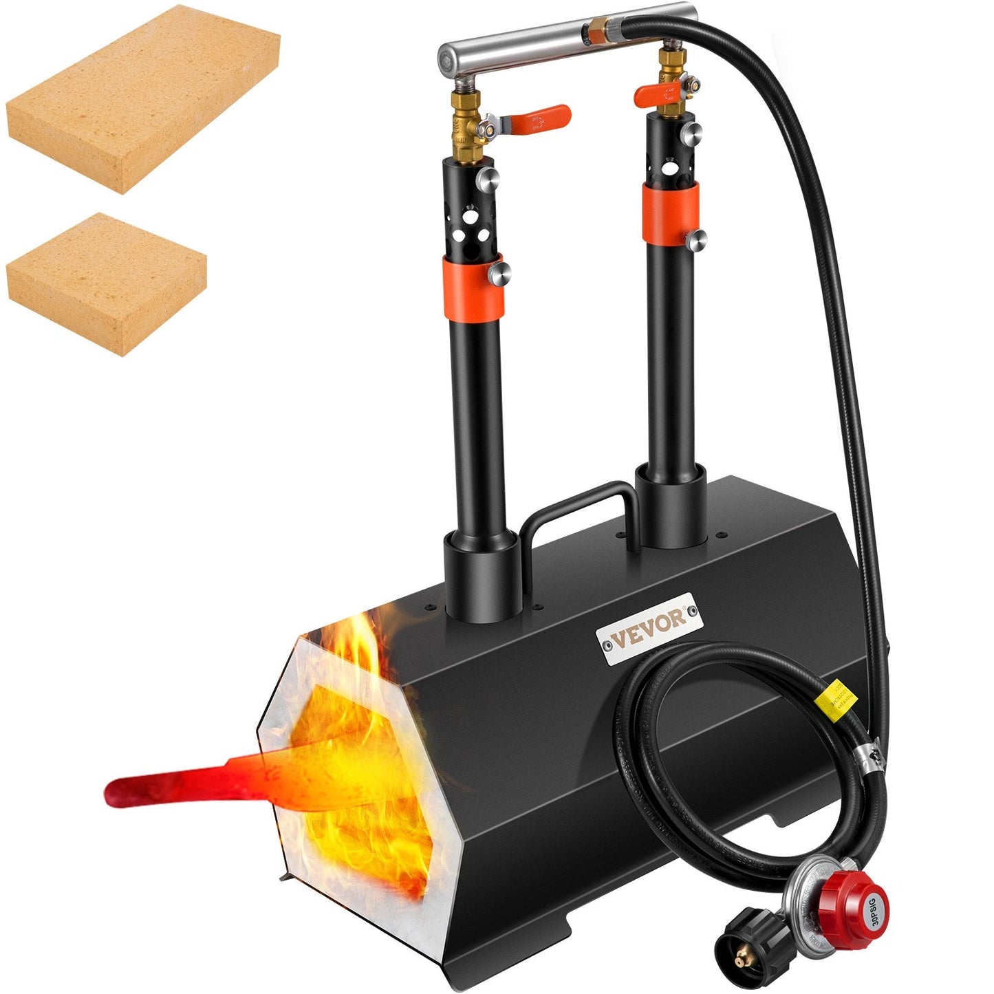 Portable Double Burner Propane Forge for Blacksmithing and Knife Making