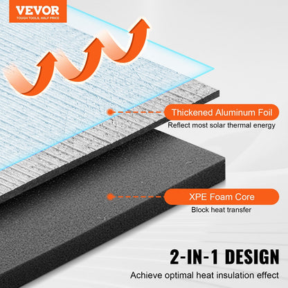 Aluminum Foil XPE Foam Insulation Roll, 1.5m x 1m, Superior Thermal Barrier