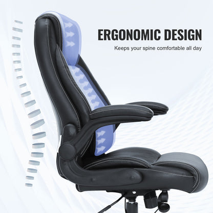 VEVOR Executive Office Chair with Cutting-edge Adjustable Lumbar Support, High Back