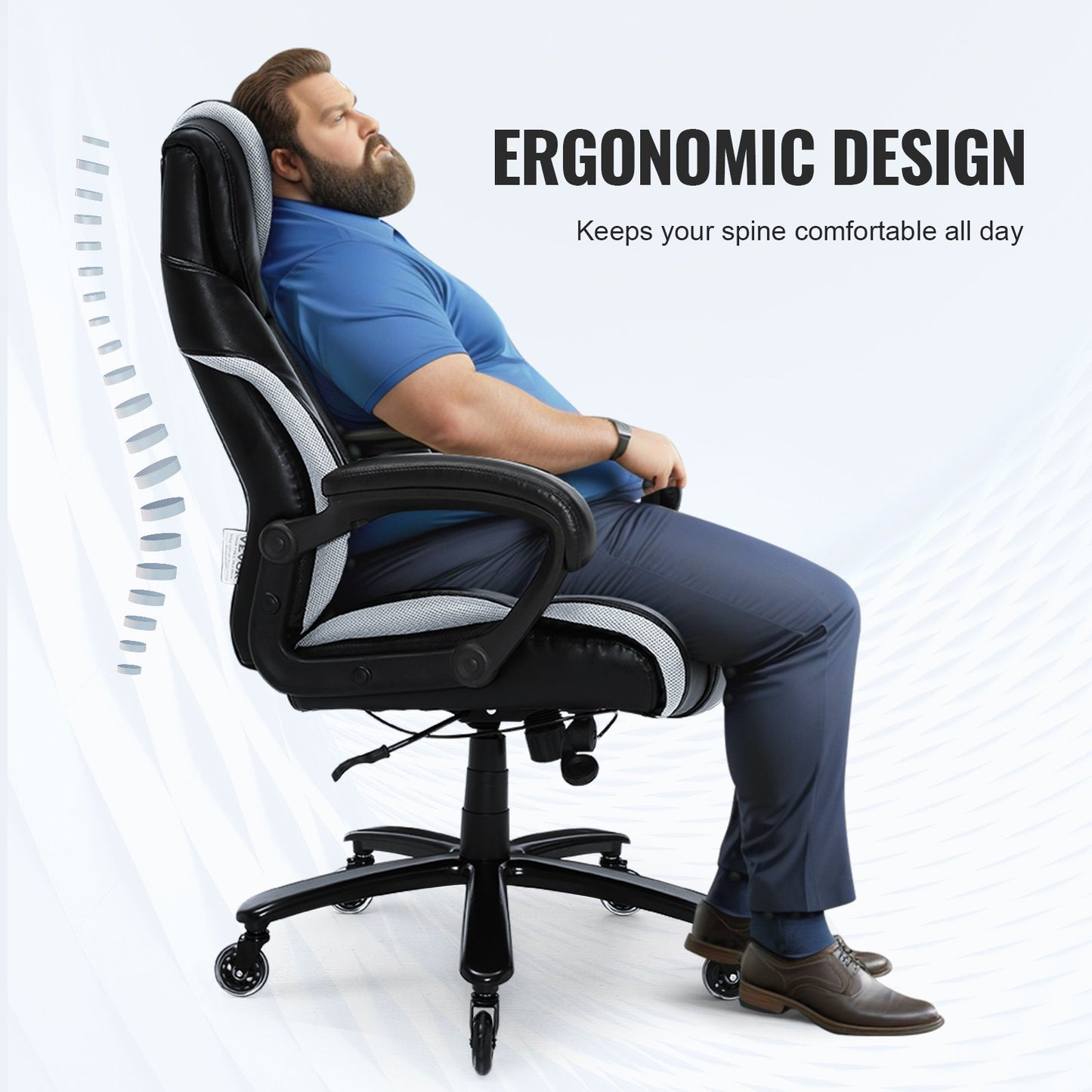 VEVOR Heavy Duty Executive Office Chair with Cutting-edge Adjustable Lumbar Support