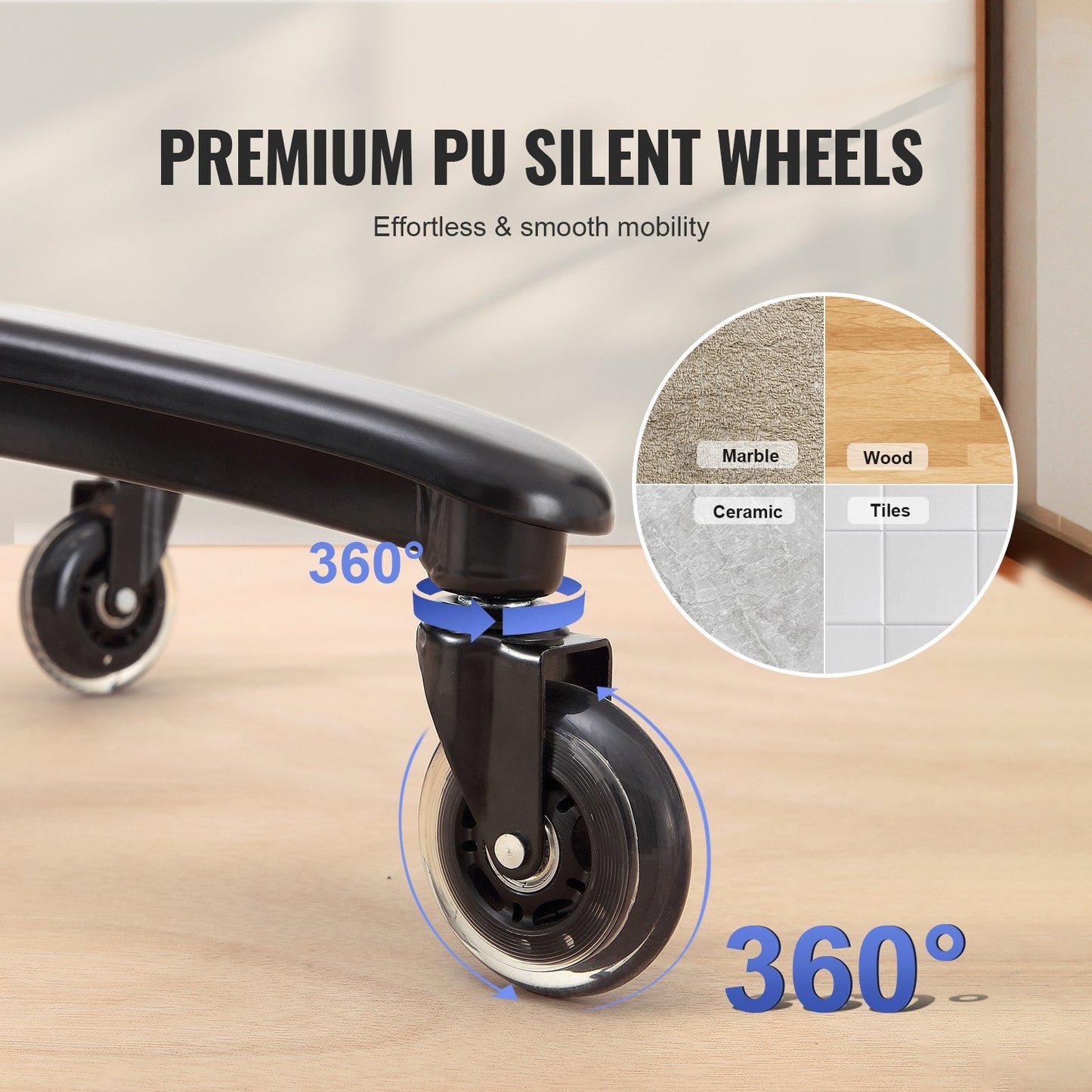 Heavy Duty Ergonomic Office Chair with Adjustable Lumbar Support for Big & Tall Users