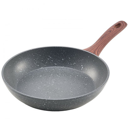 3Pcs Frying Pan Aluminum Skillet Set 250 280 325 mm Nonstick Seasoned Grey