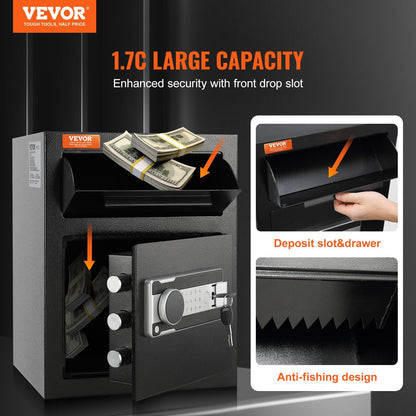 1.7 Cubic Meter Safe with Drop Slot, Electronic Lock & Auto-Alarm System