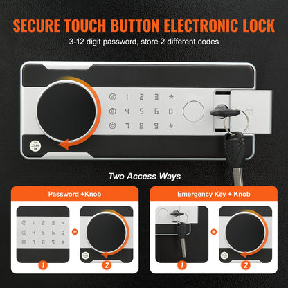 VEVOR 1.7 Cub Depository Safe, Deposit Safe with Drop Slot, Electronic Code Lock