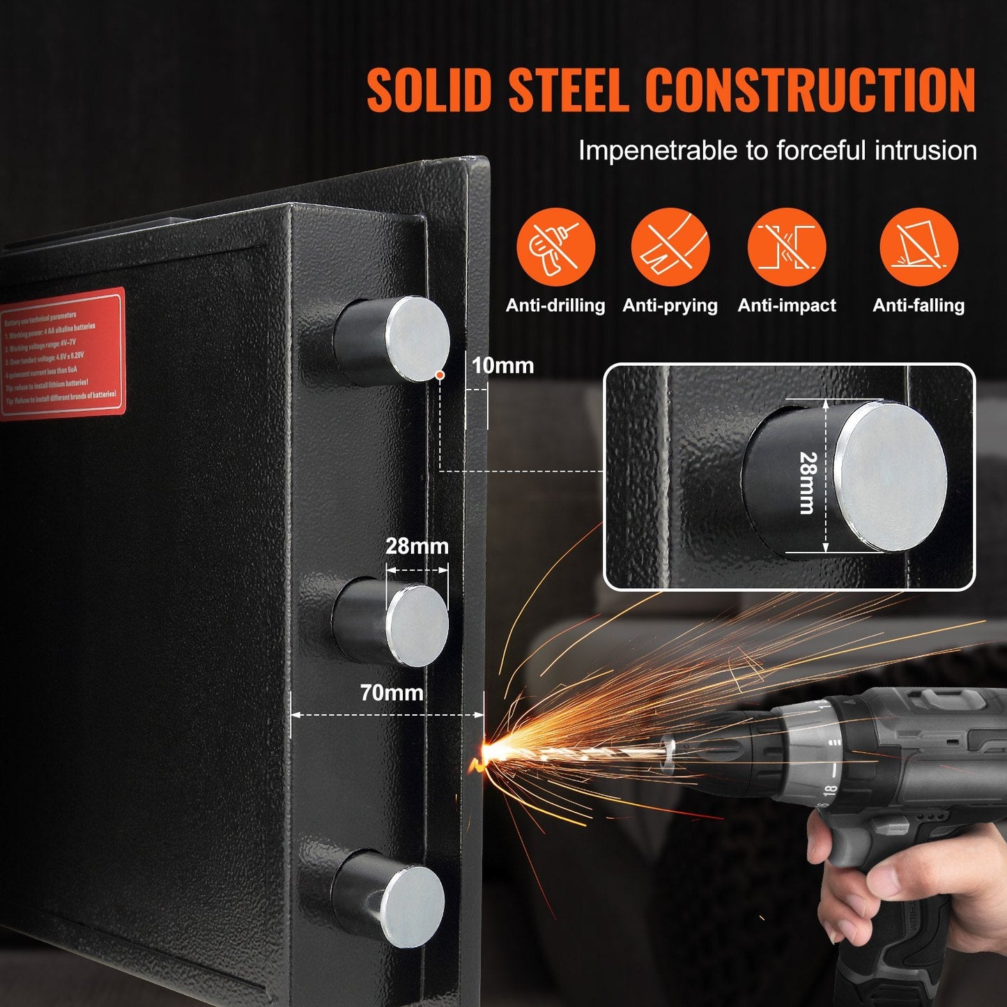 2.5 Cubic Meter Electronic Safe with Drop Slot and Auto-Alarm System