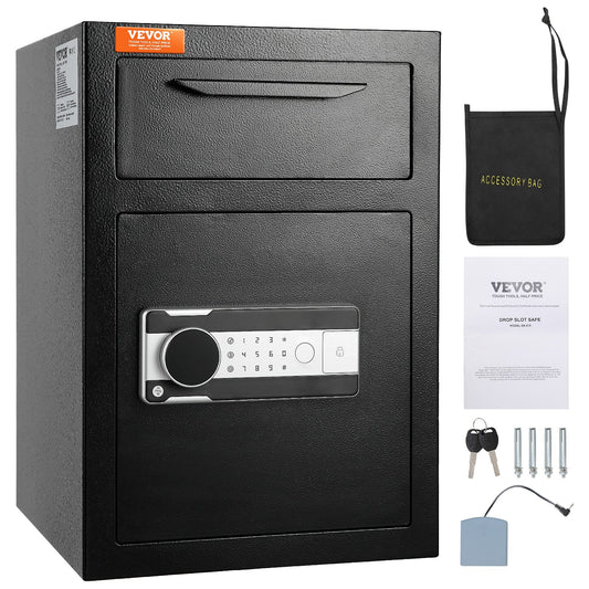 VEVOR 2.5 Cub Depository Safe, Deposit Safe with Drop Slot, Electronic Code Lock