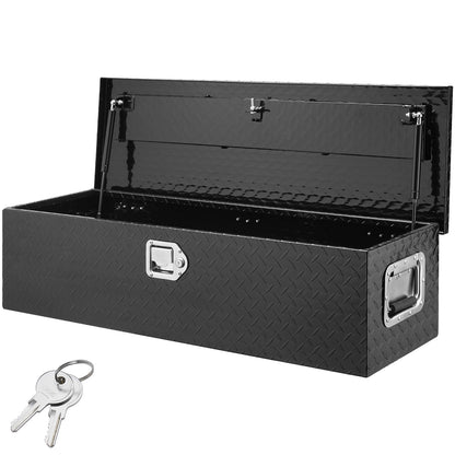 VEVOR Heavy Duty Aluminum Truck Bed Tool Box, Diamond Plate Tool Box with Side Handle