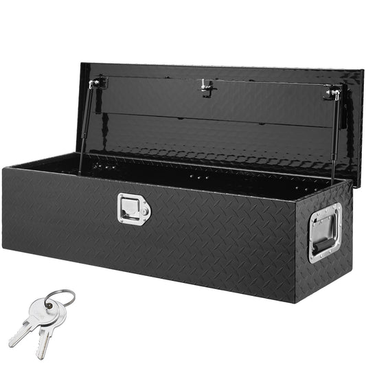 VEVOR Heavy Duty Aluminum Truck Bed Tool Box, Diamond Plate Tool Box with Side Handle