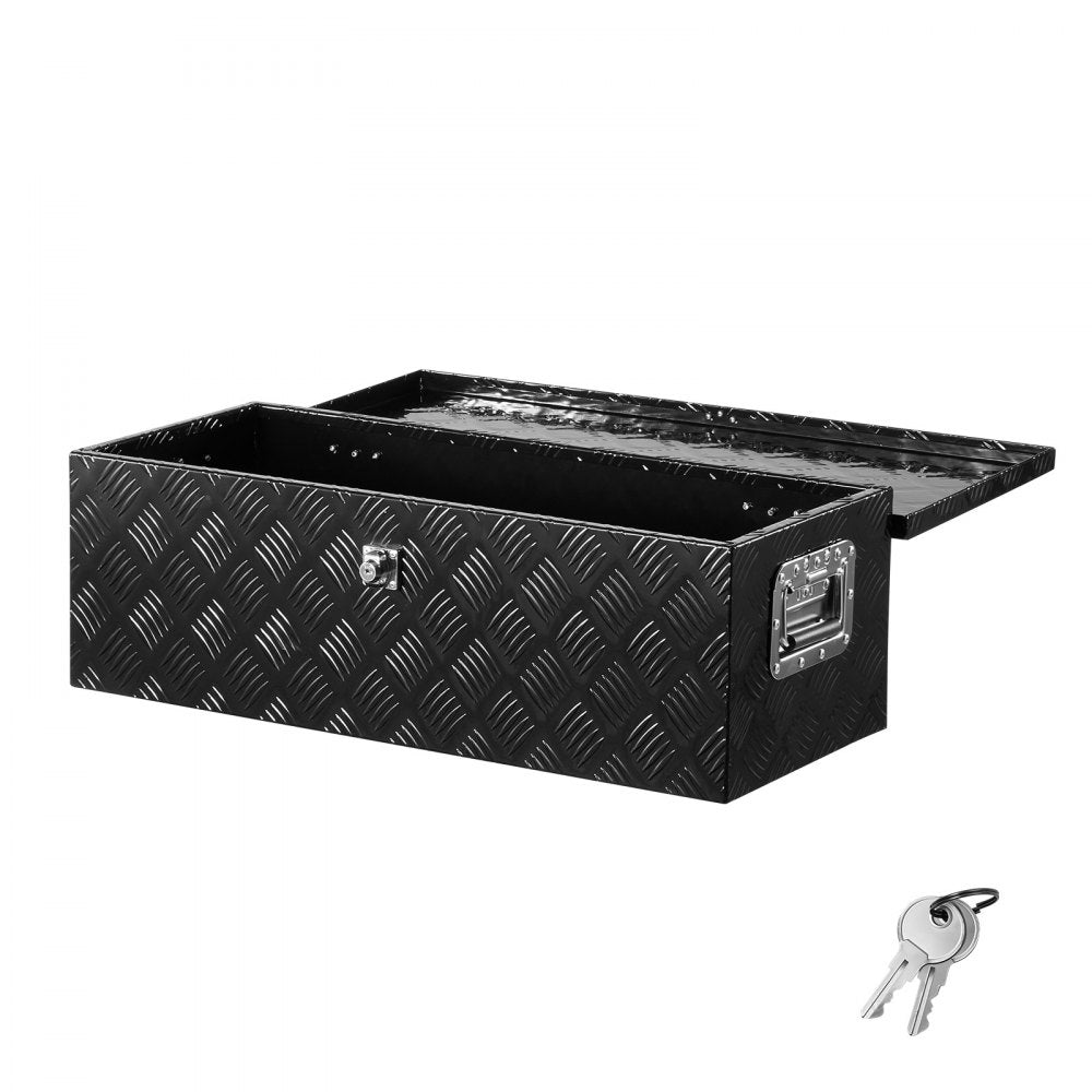 762x330.2x243.84mm Heavy Duty Aluminum Truck Bed Tool Box for Pickup Black