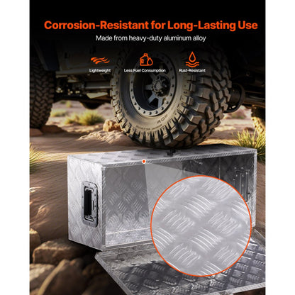 762x330.2x243.84mm Heavy Duty Aluminum Truck Bed Tool Box Pickup Silver