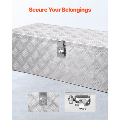 762x330.2x243.84mm Heavy Duty Aluminum Truck Bed Tool Box Pickup Silver