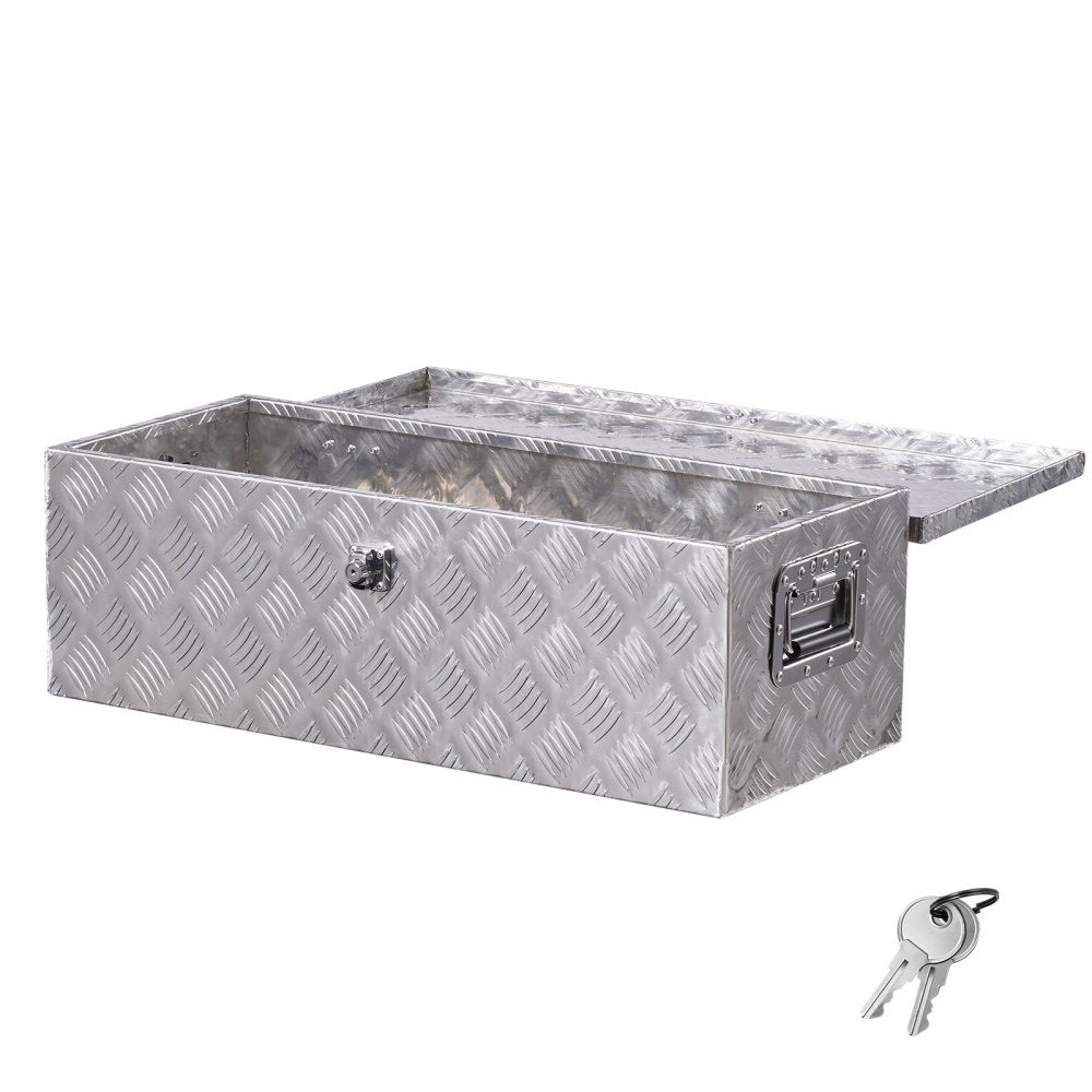 762x330.2x243.84mm Heavy Duty Aluminum Truck Bed Tool Box Pickup Silver