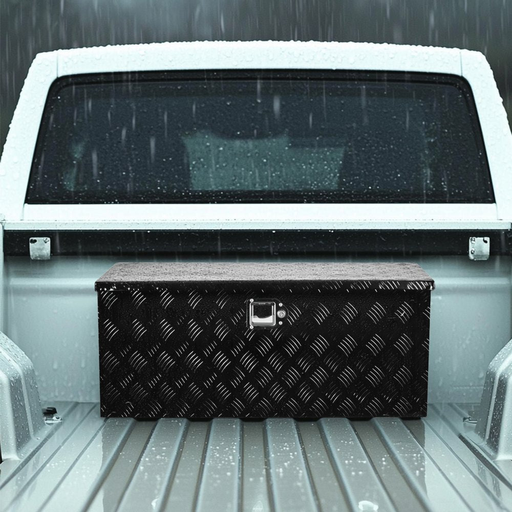 VEVOR 899x370x370mm Heavy Duty Aluminum Truck Bed Tool Box for Pickup Black