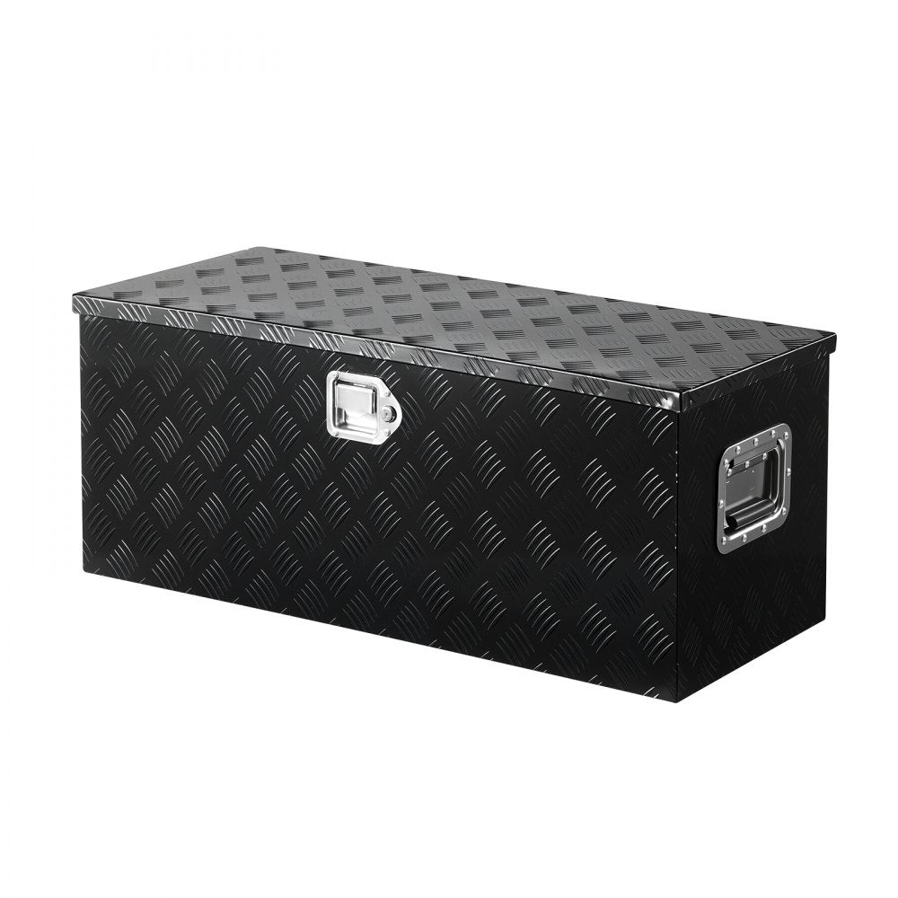 VEVOR 899x370x370mm Heavy Duty Aluminum Truck Bed Tool Box for Pickup Black