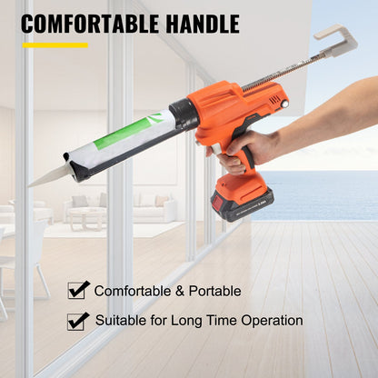 20V Iron Silicone Caulking Gun, 300 ML, Adjustable Speed, 5 kg, Durable Handle