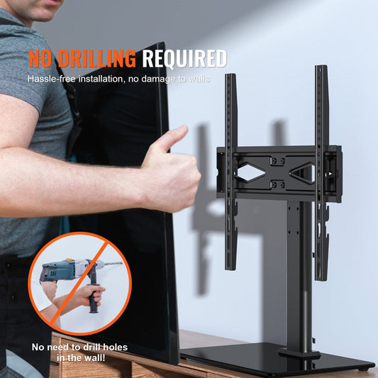 Universal Swivel TV Stand for 0.8 to 1.4 Meter TVs, Height Adjustable and Stable