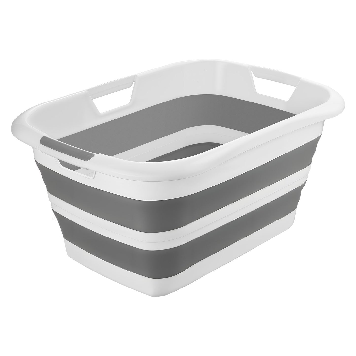 Dog Bathtub, Collapsible Dog Bath Tub, Pet Bathing Grooming Wash Shower Station, Portable Space-saving & Stable Support, Built-In Drainage Hole for Small Pet Puppy Doggie Cat Outdoor, Gray White