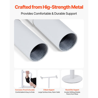 VEVOR Floor-to-Ceiling Transfer Pole 136kg Capacity for 2.14-3.05m Ceiling White
