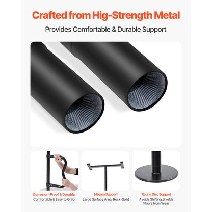 VEVOR Floor-to-Ceiling Transfer Pole 136kg Capacity for 2.14-3.05m Ceiling Black