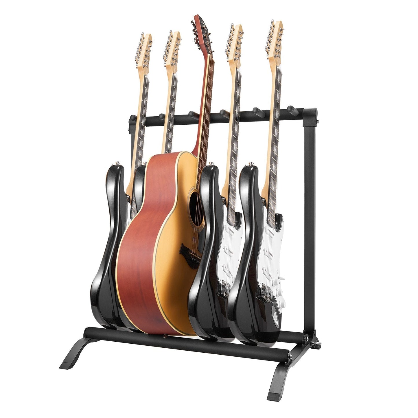 5-Slot Foldable Guitar Stand with Stable Design, Holds Up to 5 Guitars