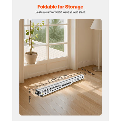 VEVOR 2-Tier Telescopic Clothes Drying Rack w/ 30 Windproof Holes & 2 Shoe Hooks