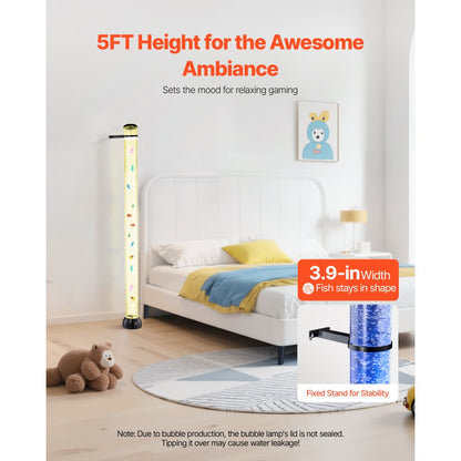 Bubble Tube Lamp 16 Color 1.5 m Sensory Aquarium Lamp for Relief Calming