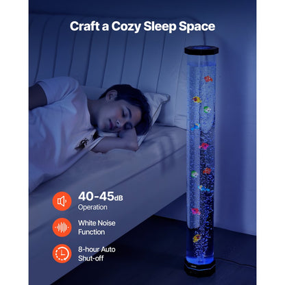 Bubble Tube Lamp 16 Color 100 cm Sensory Aquarium Lamp for Relief Calming