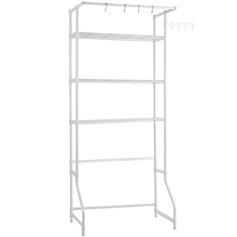 VEVOR Over Washer and Dryer Storage Shelf Single Row 3 Tiers Washer Rack White