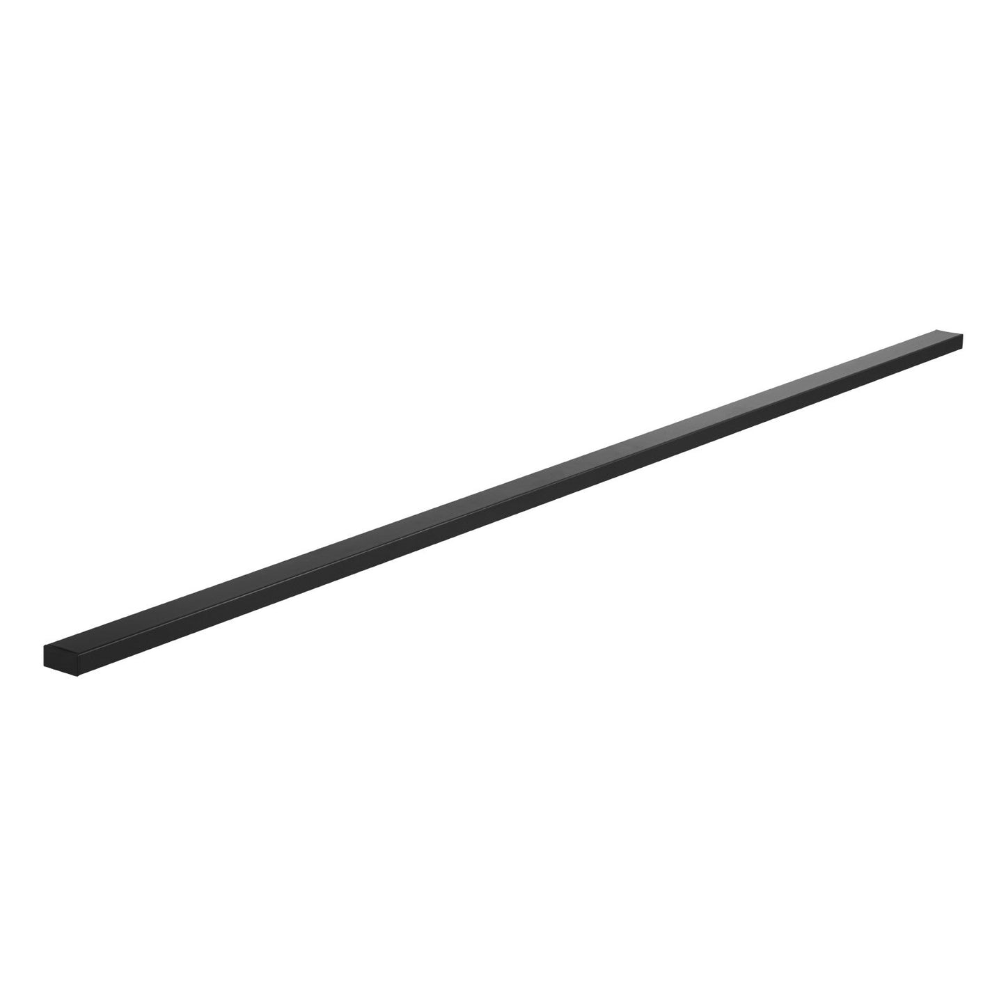 4 Pack 198 cm Stainless Steel Handrail, Rectangular Top Stair Deck Hand Rail for Outdoor/Indoor Steps with End Cap,Matte Black Coating Adjustable Metal Stair Rail for Cable Railing Kit