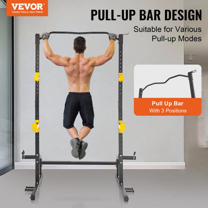 Adjustable Heavy Duty Power Rack with Pull-up Bar for Home Gym, 362 kg Capacity