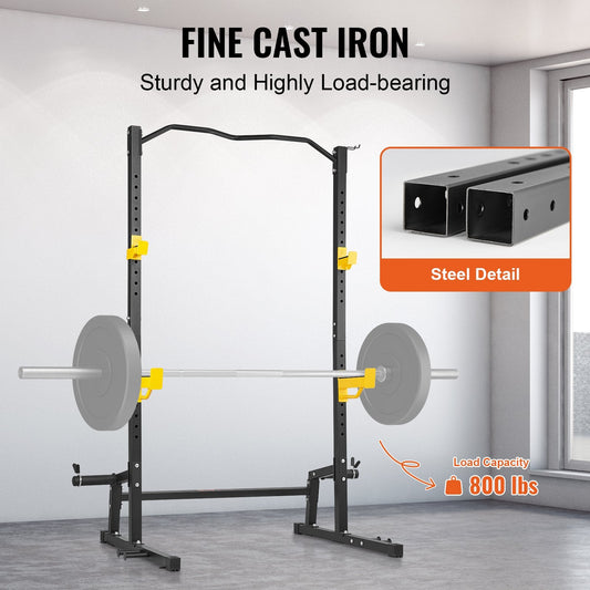 Adjustable Heavy Duty Power Rack with Pull-up Bar for Home Gym, 362 kg Capacity