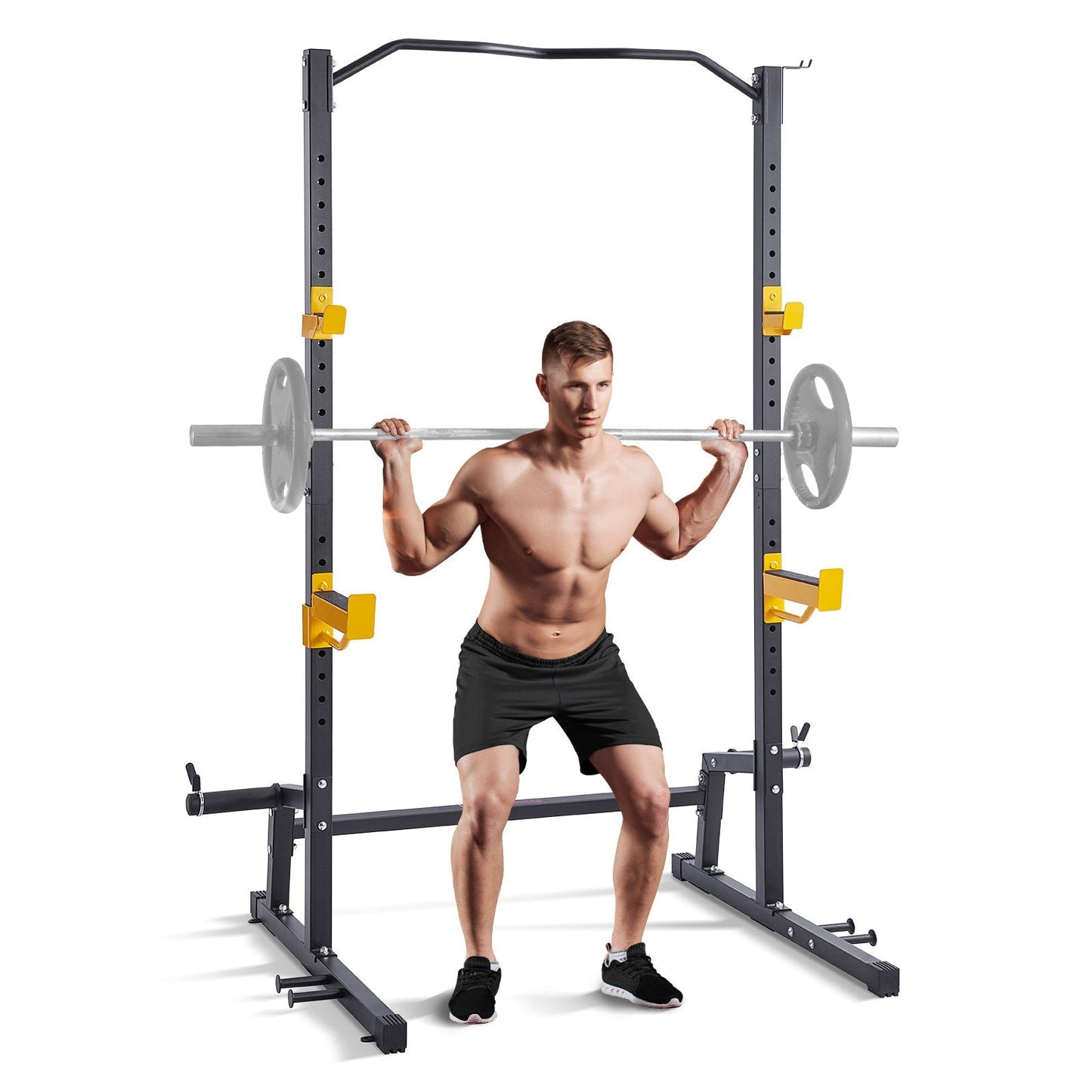 Adjustable Heavy Duty Power Rack with Pull-up Bar for Home Gym, 362 kg Capacity
