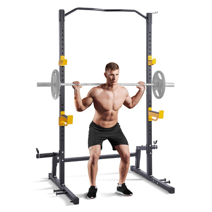 Adjustable Heavy Duty Power Rack with Pull-up Bar for Home Gym, 362 kg Capacity