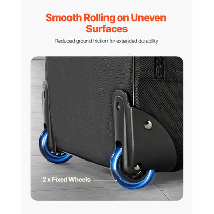 VEVOR Rolling Laptop Bag 39.62 cm Wheeled Computer Bag for Women & Men Black