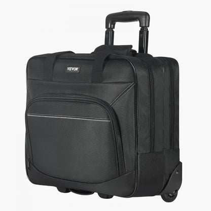 VEVOR Rolling Laptop Bag 39.62 cm Wheeled Computer Bag for Women & Men Black