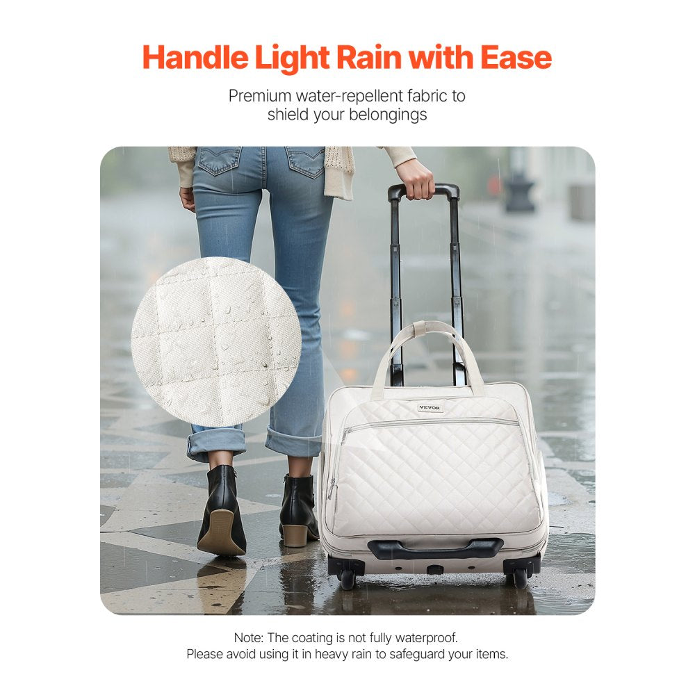 VEVOR Rolling Laptop Bag 39.62 cm Wheeled Computer Bag for Travel Women Men