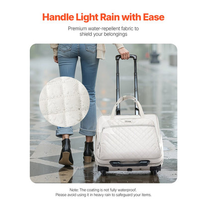 VEVOR Rolling Laptop Bag 39.62 cm Wheeled Computer Bag for Travel Women Men