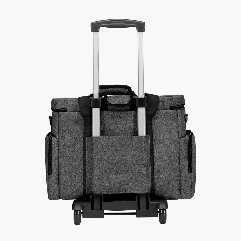 VEVOR Rolling Laptop Bag 39.62 cm Wheeled Computer Bag for Women & Men Gray