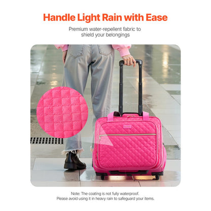 VEVOR Rolling Laptop Bag 43.94 cm Wheeled Computer Bag for Travel Women Men
