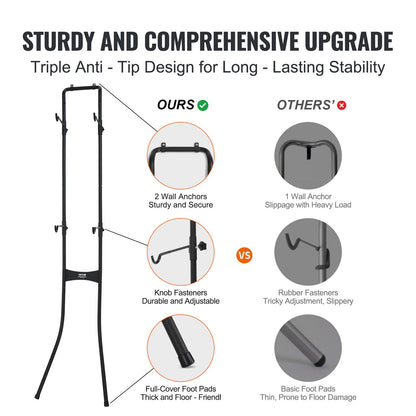 VEVOR 2 Bike Storage Rack, Free Standing Gravity Wall Vertical Bike Rack, Fully