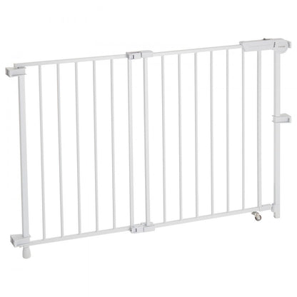 VEVOR Baby Gate 29.5-43 Inches Adjustable Width 28 Inches High Dog Gate White